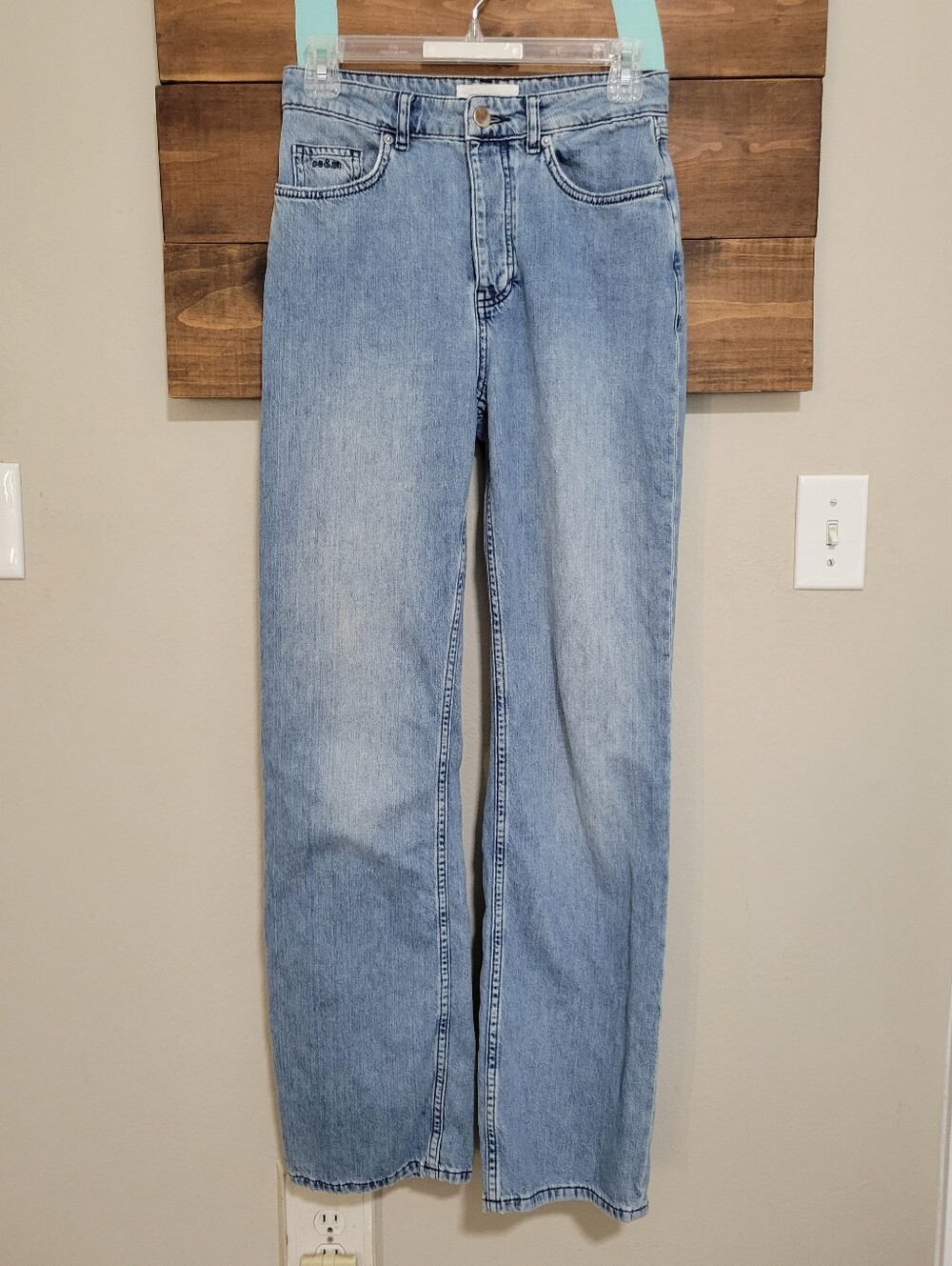 ba&sh light blue Straight Leg Clifford Button Fly denim jeans Size 2